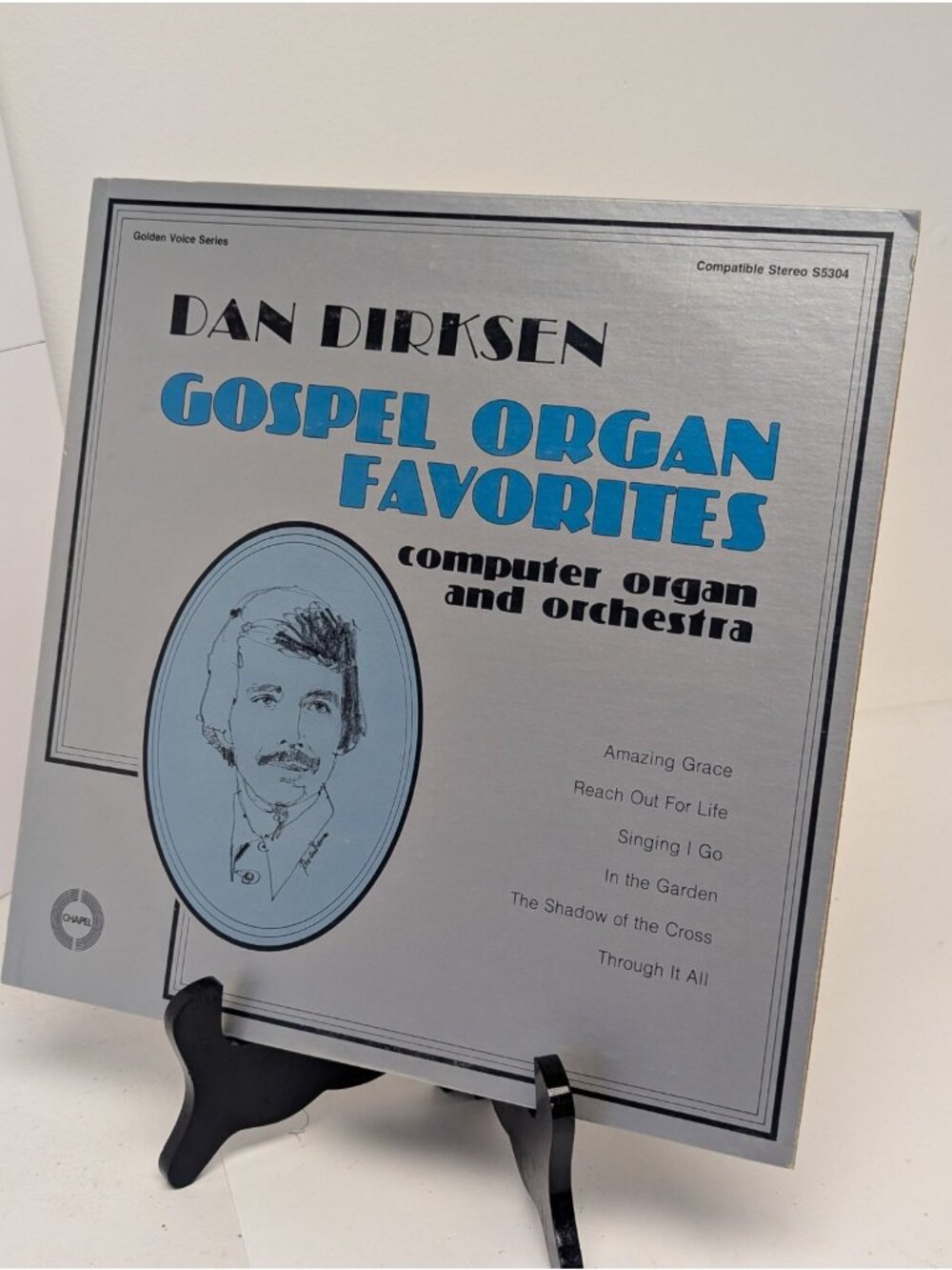 Gospel Organ Favorites S-5304 Dan Dirksen Chapel Records Vinyl Golden Voice
